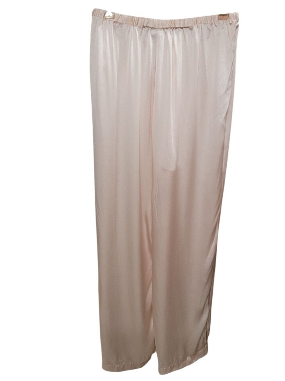 Nottibianche 100% Silk Pajama Set Pink Size M Button-Up Top Elastic Waist Pants - Picture 8 of 10